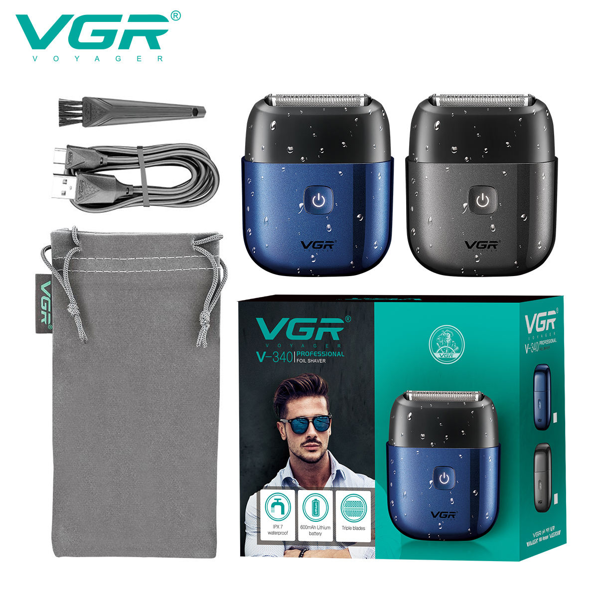Eyebrow Razor Trimmer - VGR 340 Shaver Professional Electric Razor