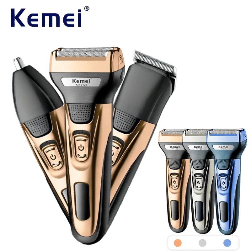Eyebrow Razor Trimmer - Kemei KM-1429 3 in 1 Electric