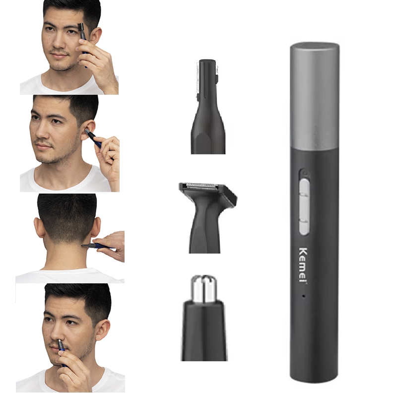 Eyebrow Razor Trimmer - Kemei Pro Rechargeable Nose Hair Trimmer
