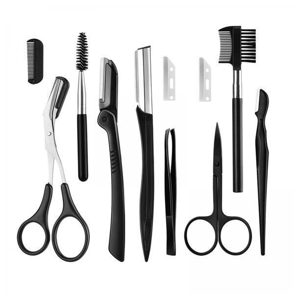Eyebrow Razor Trimmer - Eyebrow Kit Stainless Steel Scissors Tweezers