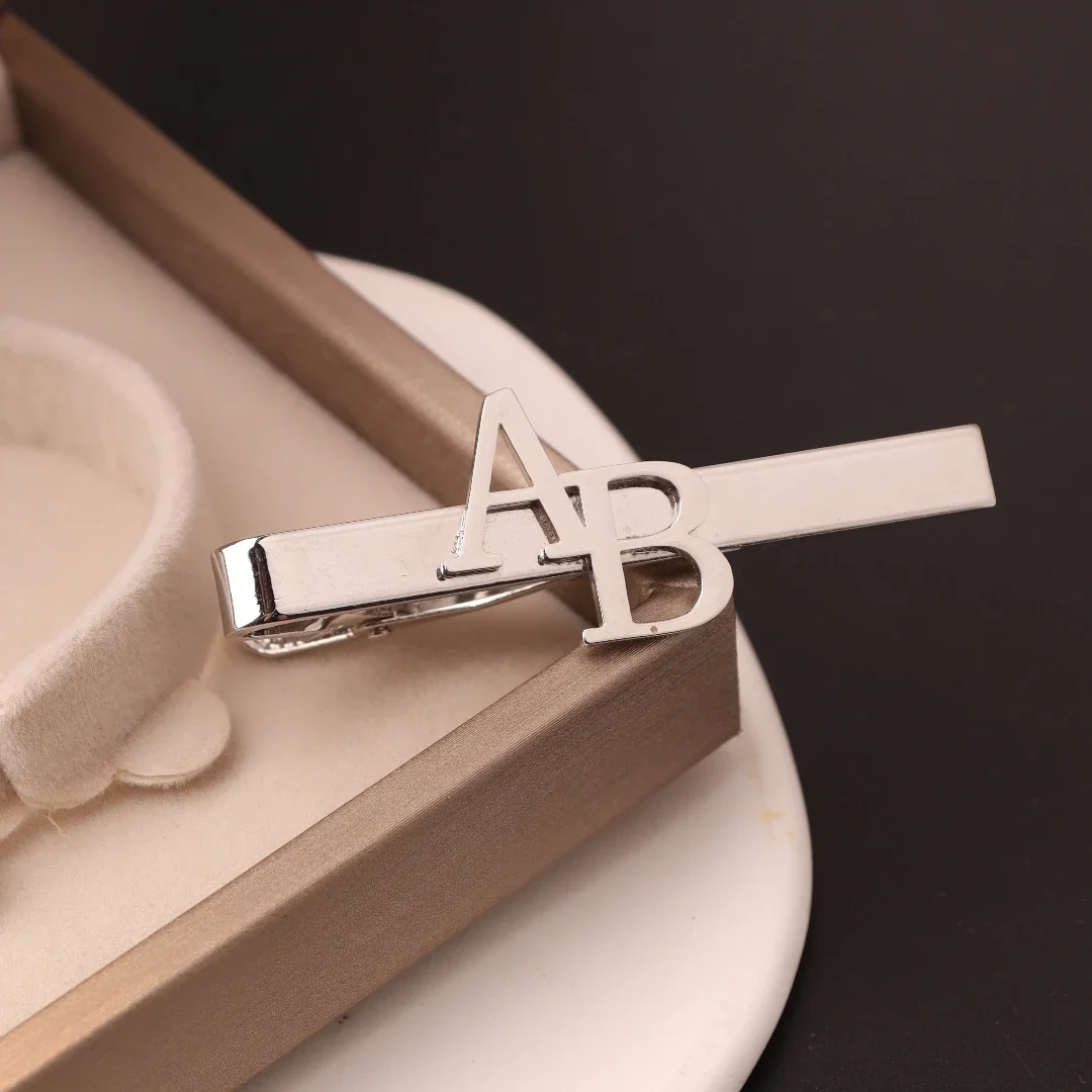 Custom Initial Tie Clip for Gr - Men'S Groom 评论和价格