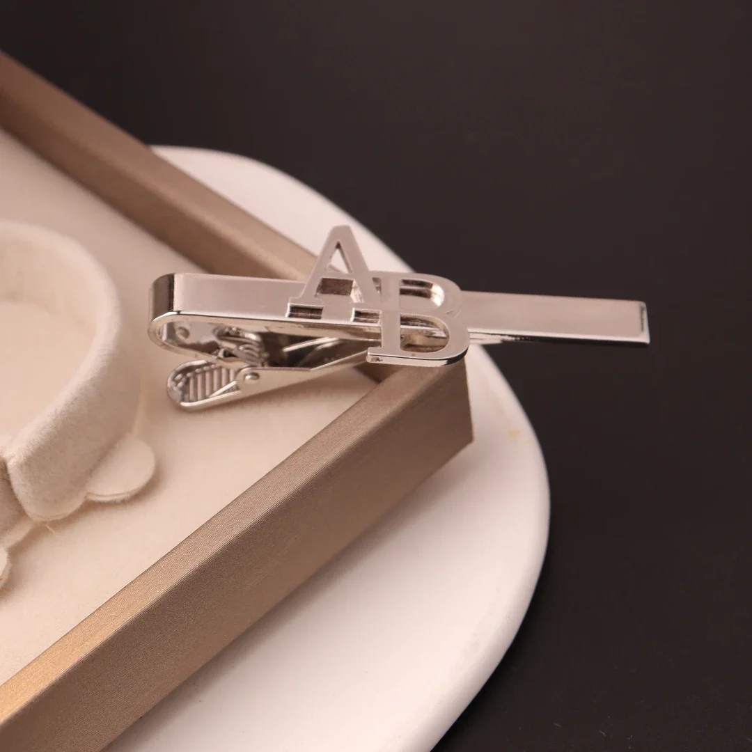 Custom Initial Tie Clip for Gr - Men'S Groom 评论和价格