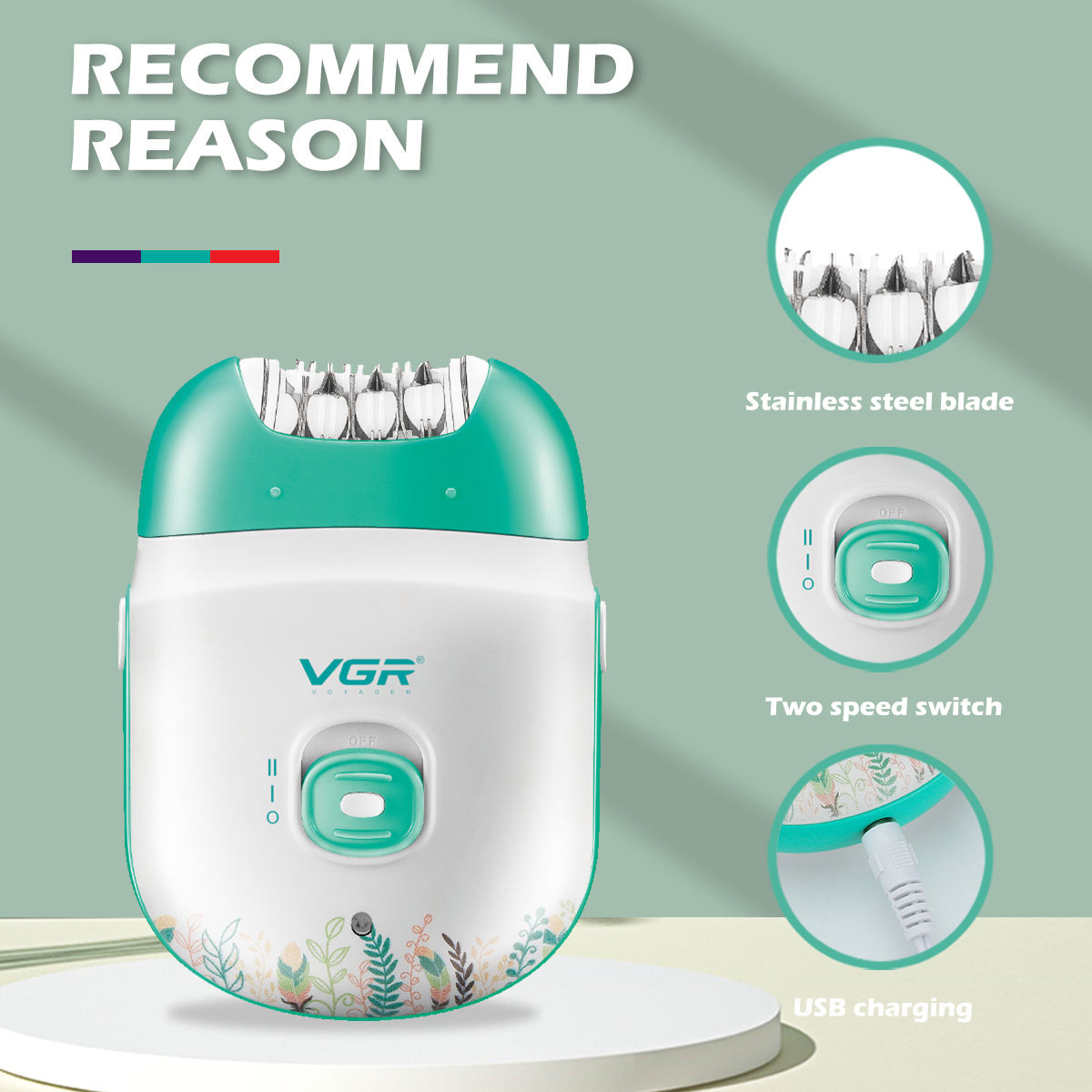 VGR 726 New Epilator Women Sha - Eyebrow Razor Trimmer 评论和价格