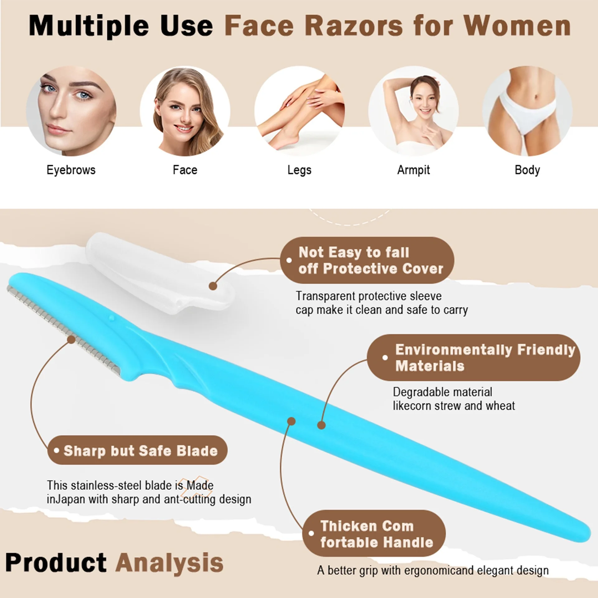 5/10/30/40pcsbrow Razor and Fa - Men'S Groom 评论和价格